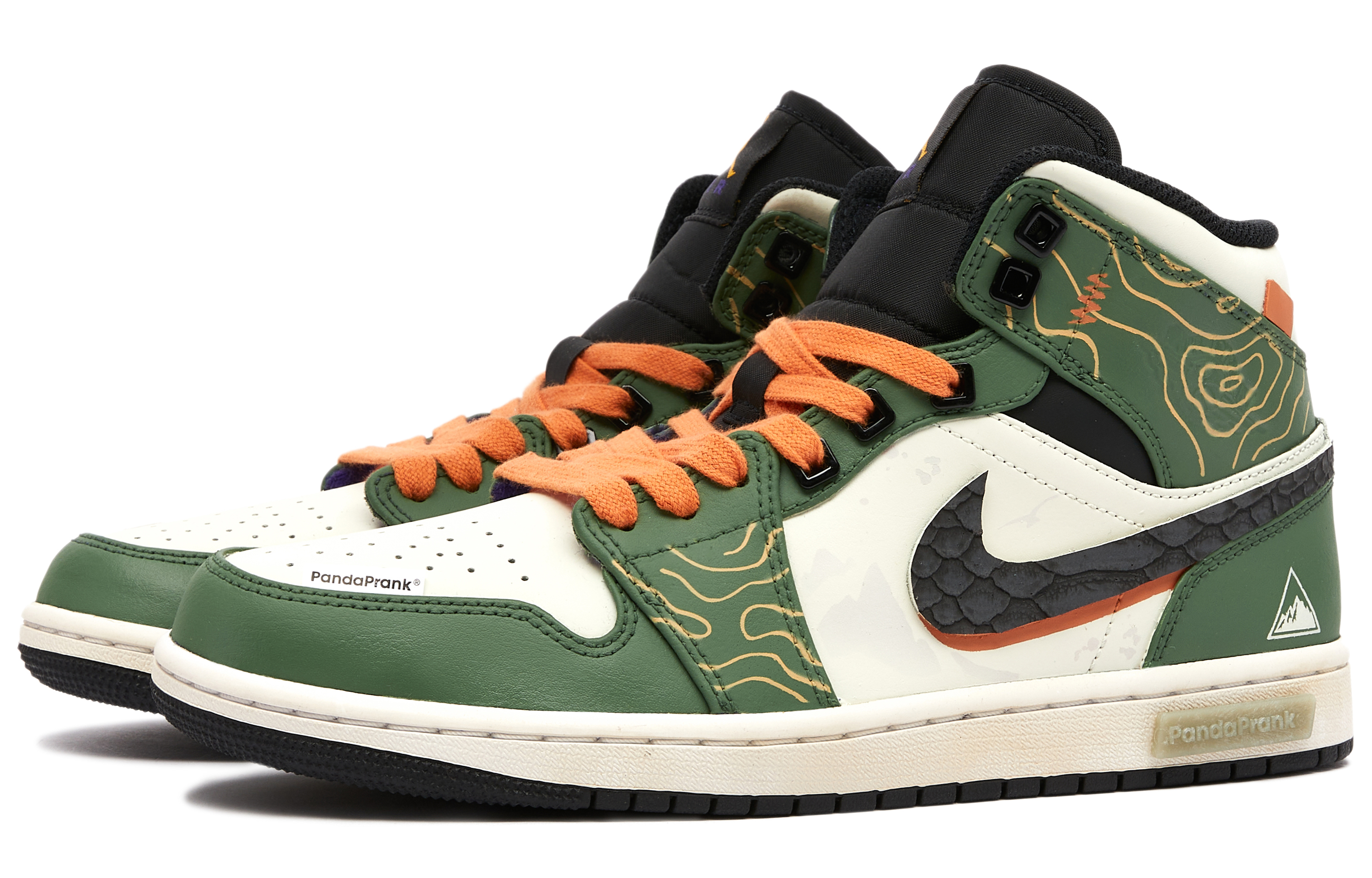 Jordan 1 Mid 'Green Mamba Topographic' 圖 4