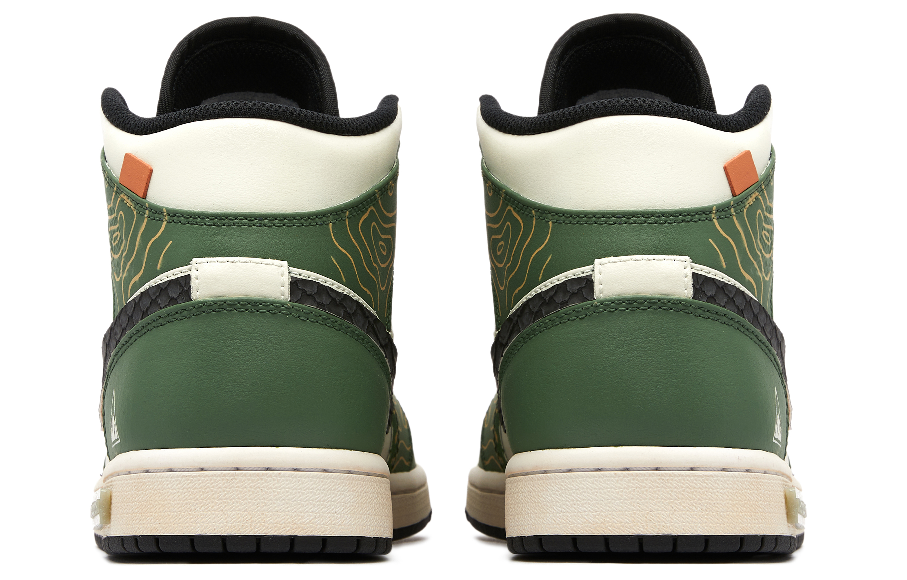 Jordan 1 Mid 'Green Mamba Topographic' 圖 5