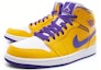 Lookbook Air Jordan 1 Mid 'Lakers' 554724-708 - Kasut Jordan 1 Mid 'Lakers'