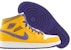 Air Jordan 1 Mid 'Lakers' 554724-708 - Kasut Jordan 1 Mid 'Lakers'