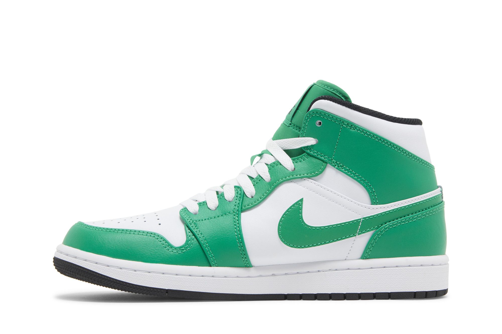 Shop Air Jordan 1 Mid 'Lucky Green' Pria dan Wanita Sepatu Sneaker DQ8426-301