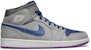 Air Jordan 1 Mid 'Matte Silver Laser Purple' 554724-008