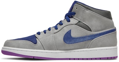 Air Jordan 1 Mid 'Plata Mate Púrpura Láser' 554724-008 Lookbook Air Jordan 1 Mid 'Plata Mate Púrpura Láser' 554724-008