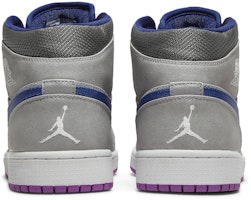 Air Jordan 1 Mid 'Plata Mate Púrpura Láser' 554724-008 Details for Air Jordan 1 Mid 'Plata Mate Púrpura Láser' 554724-008