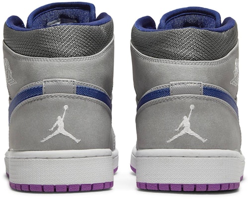 Air Jordan 1 Mid 'Matte Silver Laser Purple' 554724-008 Details for Air Jordan 1 Mid 'Matte Silver Laser Purple' 554724-008