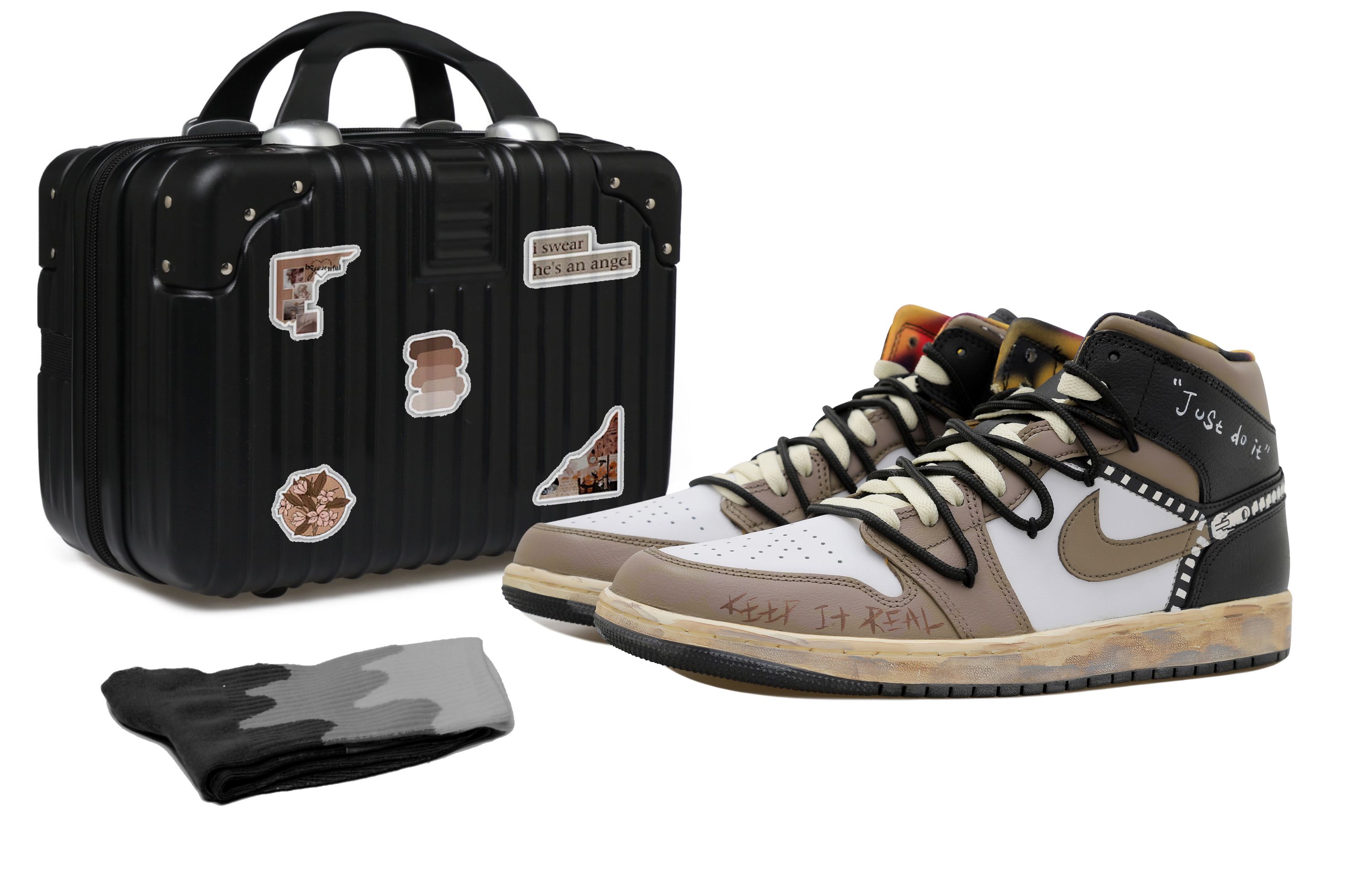 Buy 에어 조던 1 미드 '모카 디컨스트럭티드 빈티지' (shortened: 조던 1 미드 모카 빈티지) DQ8417-071-455695