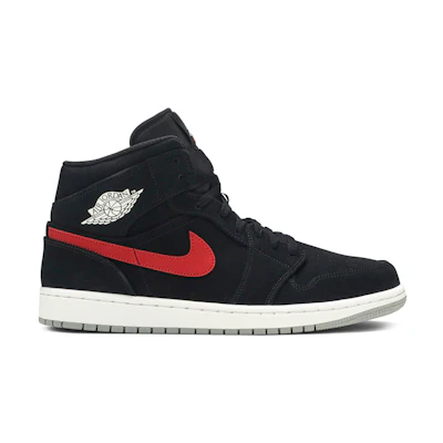 Jordan 1 Mid 'Multi-Color Swoosh Black'