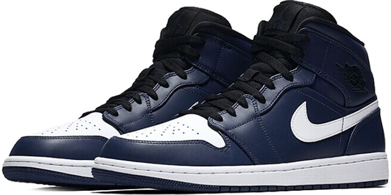 Air Jordan 1 Mid 'Obsidian' 554724-401 Lookbook Air Jordan 1 Mid 'Obsidian' 554724-401