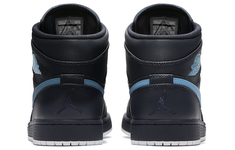 Lookbook Air Jordan 1 Mid 'Obsidian Blue' 554724-405 (Warna Biru Obsidian)