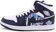 Buy Air Jordan 1 Mid 'Obsidian One Love' Indonesia 554724-174(Team10-one-love)