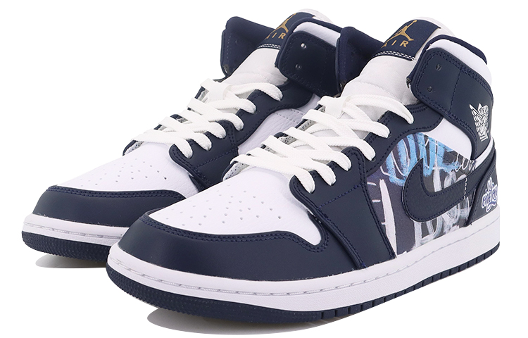 Lookbook Air Jordan 1 Mid 'Obsidian One Love' Indonesia 554724-174(Team10-one-love）
