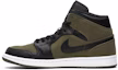Lookbook Air Jordan 1 Mid 'Olive Canvas' 554724-301 (Warna Zaitun)