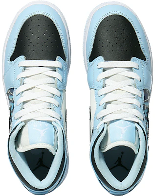 【定製球鞋】Jordan Air Jordan 1 one love 中幫 復古籃球鞋 GS 白藍色 Shop 【定製球鞋】Jordan Air Jordan 1 one love 中幫 復古籃球鞋 GS 白藍色