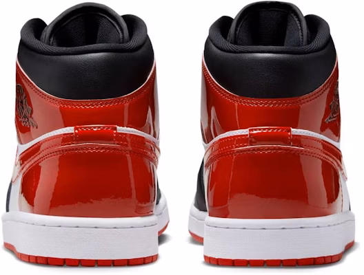 Air Jordan 1 Mid 'Patent Bred Toe' Sepatu Sneaker Retro Pria HV4091-006 Lookbook Air Jordan 1 Mid 'Patent Bred Toe' Sepatu Sneaker Retro Pria HV4091-006