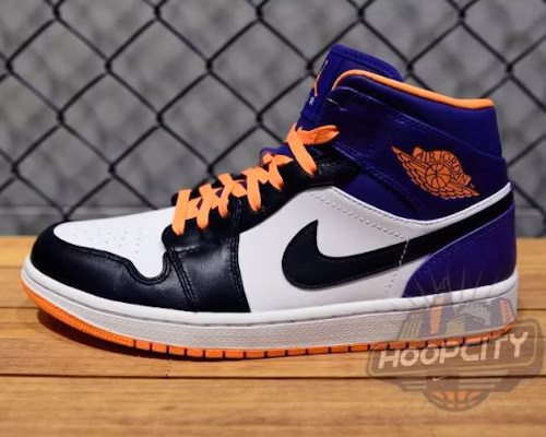 Air Jordan 1 Mid 'Phoenix Suns' 554724-117 (Warna Kuning Jingga) Lookbook Air Jordan 1 Mid 'Phoenix Suns' 554724-117 (Warna Kuning Jingga)