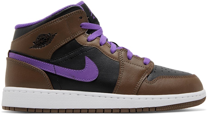 Grade School Air Jordan 1 Mid Purple Mocha DQ8423 215 DQ8423