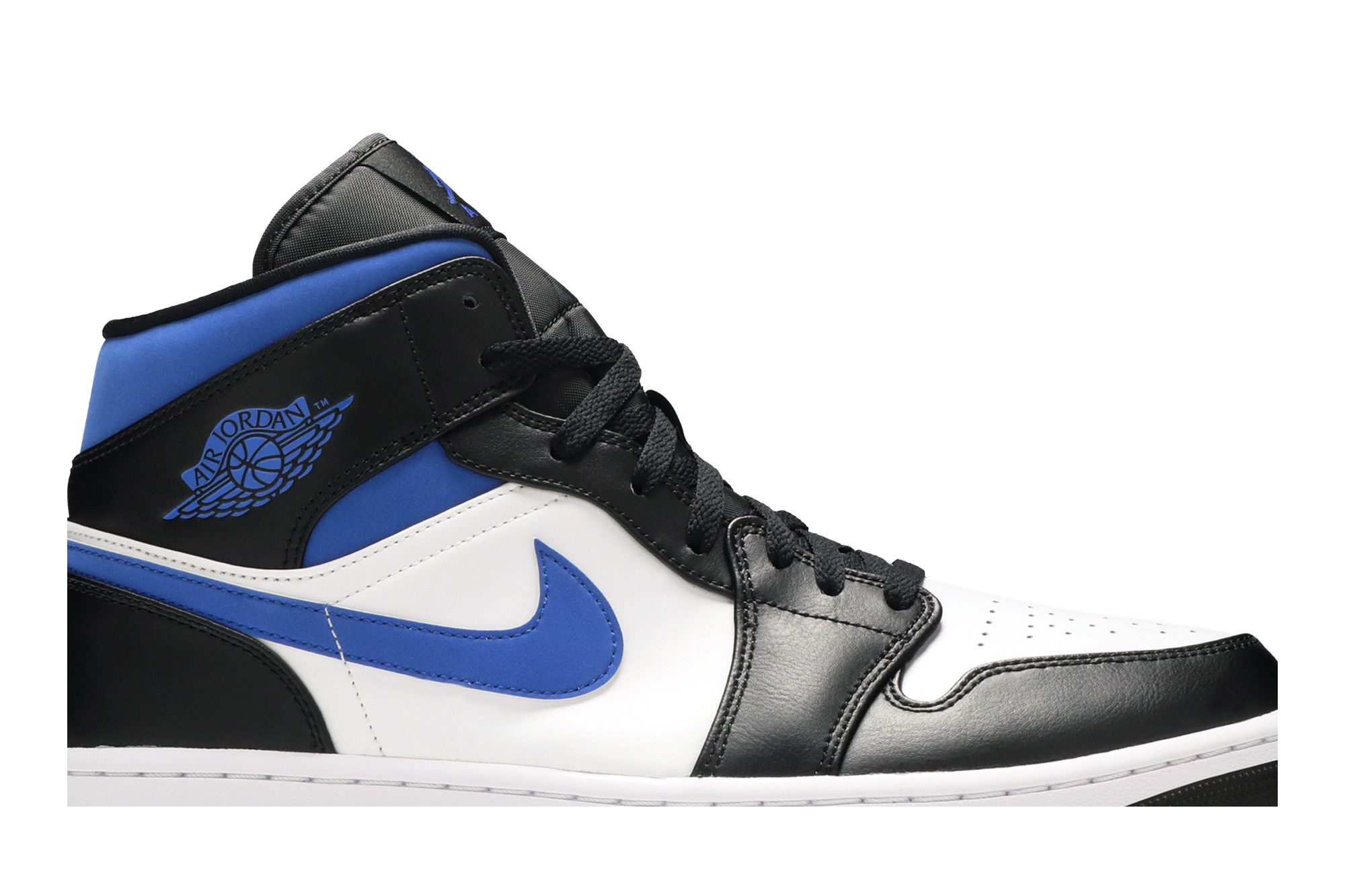 Lookbook Air Jordan 1 Mid 'Racer Blue' 2021 Sepatu Sneakers 554724-140