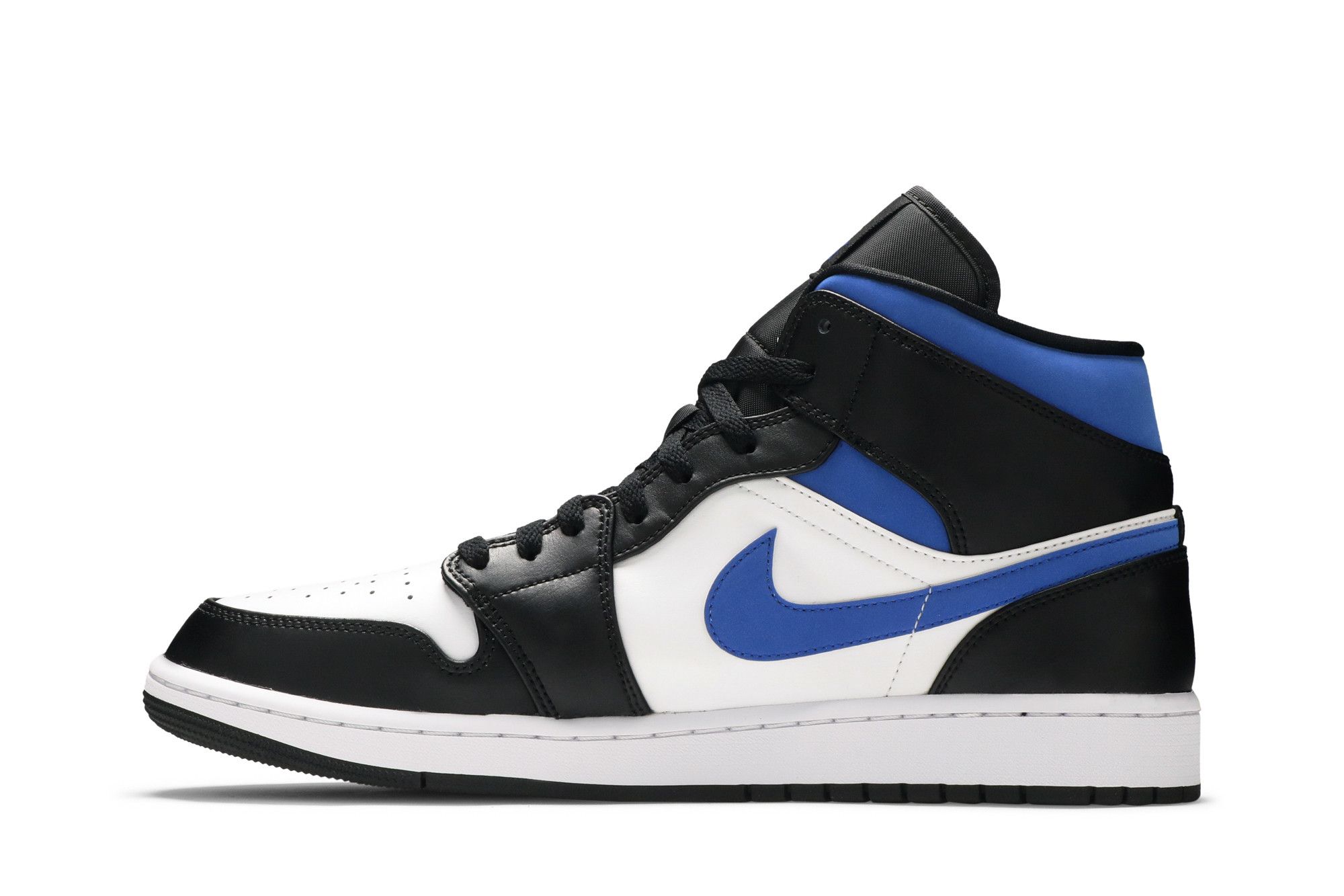 Shop Air Jordan 1 Mid 'Racer Blue' 2021 Sepatu Sneakers 554724-140