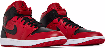 Cheap Air Jordan 1 中帮 '反向黑红' 2021 554724-660