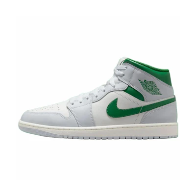 Jordan 1 Mid 'Summit White Lucky Green'