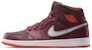 Air Jordan 1 Mid 'Team Red' Merah Pasukan 554724-604