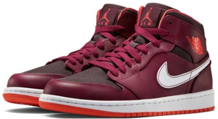 Air Jordan 1 Mid 'Team Red' Merah Pasukan 554724-604 Lookbook Air Jordan 1 Mid 'Team Red' Merah Pasukan 554724-604