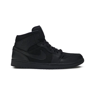 Jordan 1 Mid 'Triple Black' 2014
