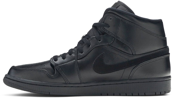 Air Jordan 1 Mid 全黑配色 554724-090 Lookbook Air Jordan 1 Mid 全黑配色 554724-090