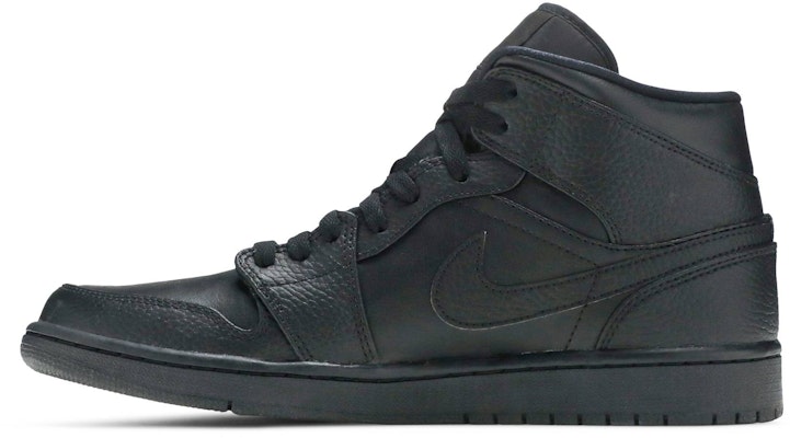 Air Jordan 1 Mid 'Triple Black' 554724-091 Lookbook Air Jordan 1 Mid 'Triple Black' 554724-091