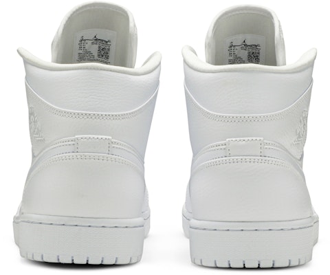 Air Jordan 1 Mid 'Triple White' 2019 Zapatillas Blancas Total 554724-129 Details for Air Jordan 1 Mid 'Triple White' 2019 Zapatillas Blancas Total 554724-129