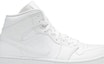 Order Air Jordan 1 Mid 'Triple Blanco' 554724-130