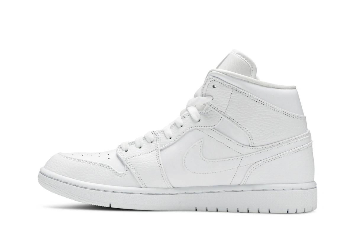 Air Jordan 1 Mid 'Triple White' 554724-130