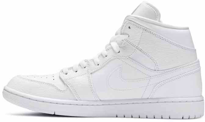 Air Jordan 1 Mid 'Triple Blanco' 554724-130 Lookbook Air Jordan 1 Mid 'Triple Blanco' 554724-130