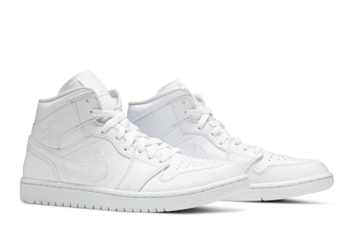 Air Jordan 1 Mid 'Triple White' 554724-130