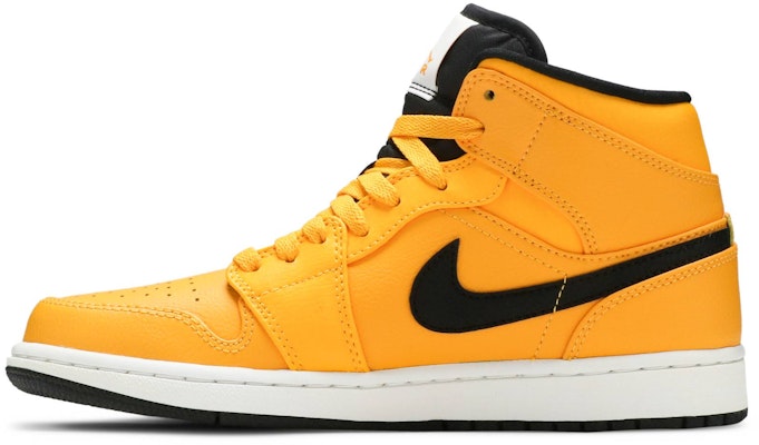 Air Jordan 1 Mid 'University Gold' Hitam 554724-700 Lookbook Air Jordan 1 Mid 'University Gold' Hitam 554724-700