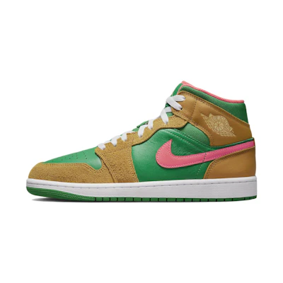 Jordan 1 Mid 'Wheat Watermelon'