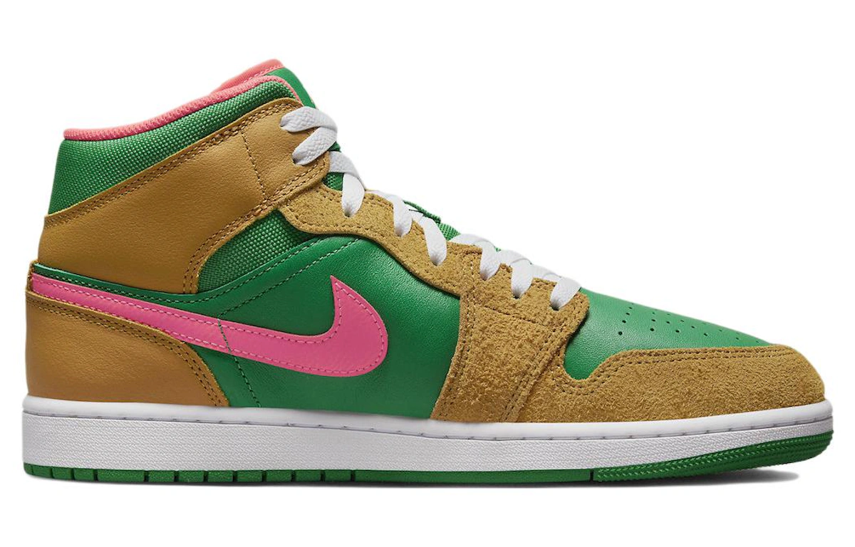 Air Jordan 1 Mid 'Wheat Watermelon'