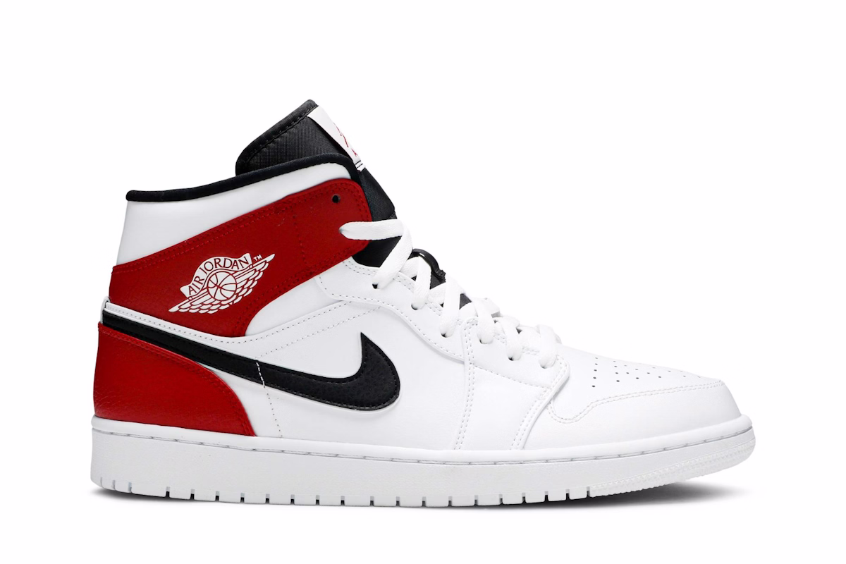 Air Jordan 1 Mid 'White Chicago' 554724-116