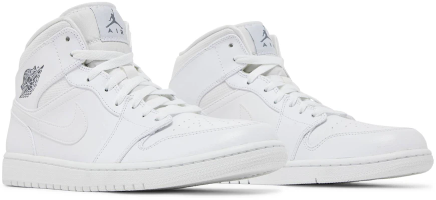 Air Jordan 1 Mid White Cool Grey 2015 554724 102 554724 102