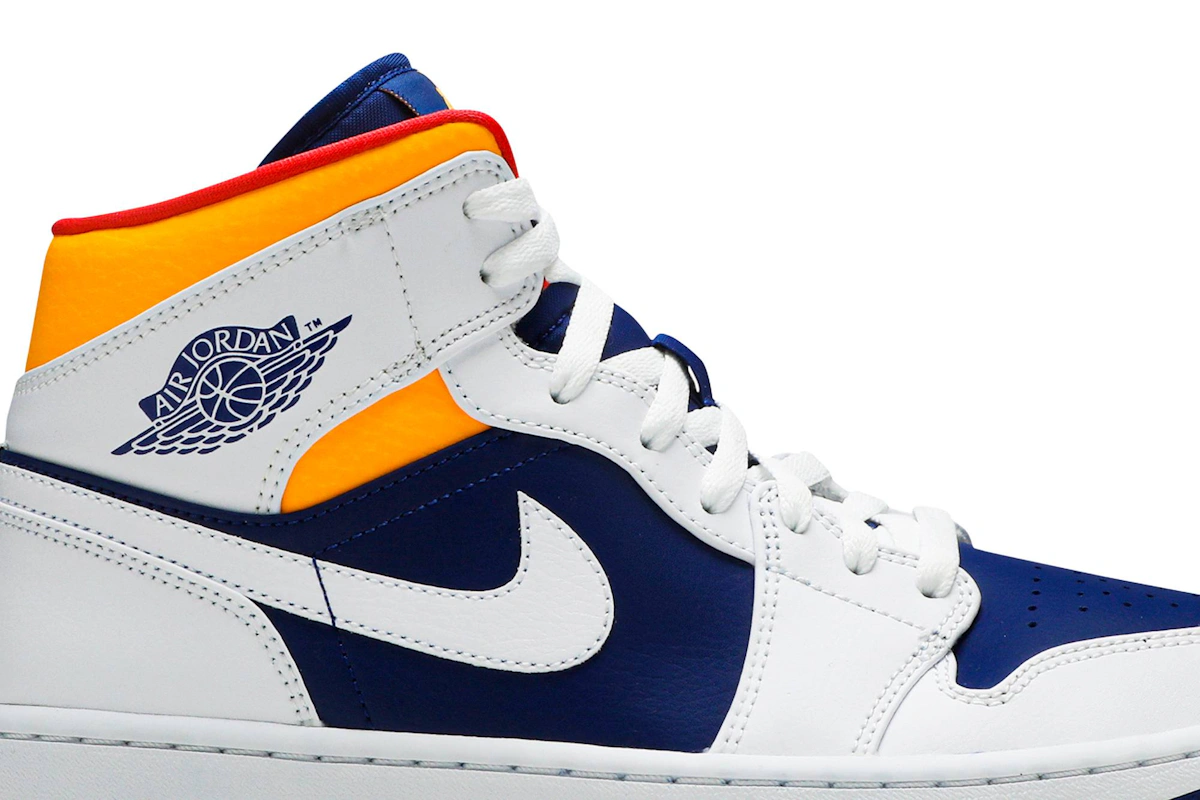 Air Jordan 1 Mid 'White Deep Royal Blue'