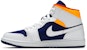 Air Jordan 1 Mid 'Putih Biru Diraja Gelap' 554724-131