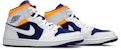 Air Jordan 1 Mid 'Putih Biru Diraja Gelap' 554724-131