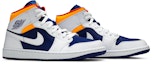 Cheap Air Jordan 1 Mid 'Putih Biru Diraja Gelap' 554724-131