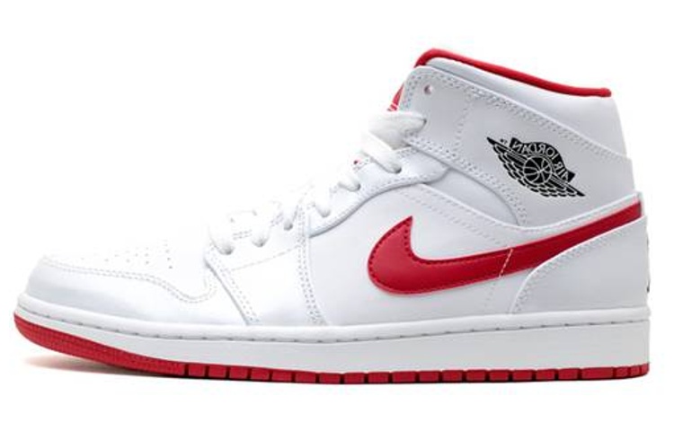 Buy Air Jordan 1 Mid "白色健身红" 554724-101