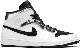 Air Jordan 1 Mid 'White Silver' 554724-121 Air Jordan 1 Mid 'White Silver' 554724-121