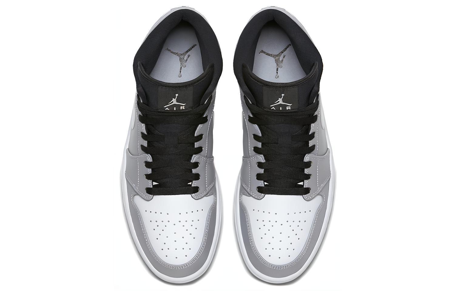 Lookbook Air Jordan 1 Mid 'Wolf Grey' 2018 Gris Lobo 554724-046