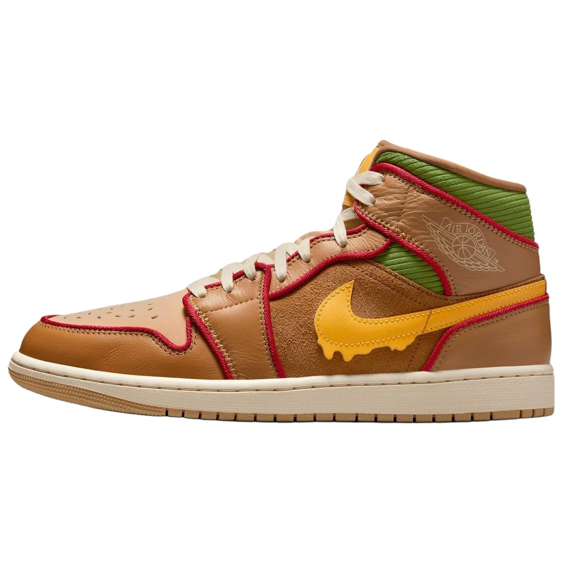 Air Jordan 1 Mid Basketball Shoes Brown - Stylish & Comfortable. IB7403-224
