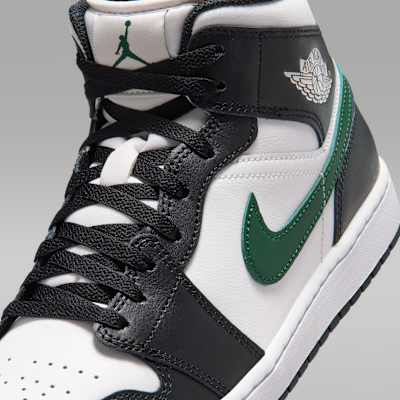 Sizing Air Jordan 1 Mid Noir/Vert Gorge/Blanc Sommet DQ8426-004
