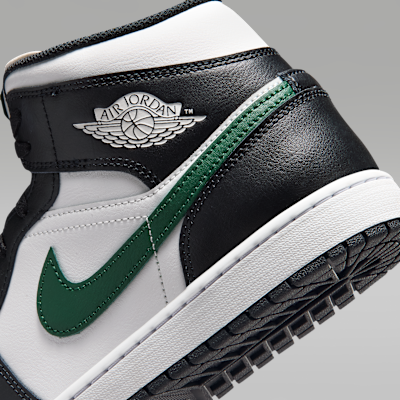 Cheap Air Jordan 1 Mid Noir/Vert Gorge/Blanc Sommet DQ8426-004