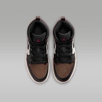 Shop Air Jordan 1 Mid Noir/Palomino/Rouge Université/Phantom DQ8424-007